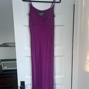 Anthropologie purple slip dress